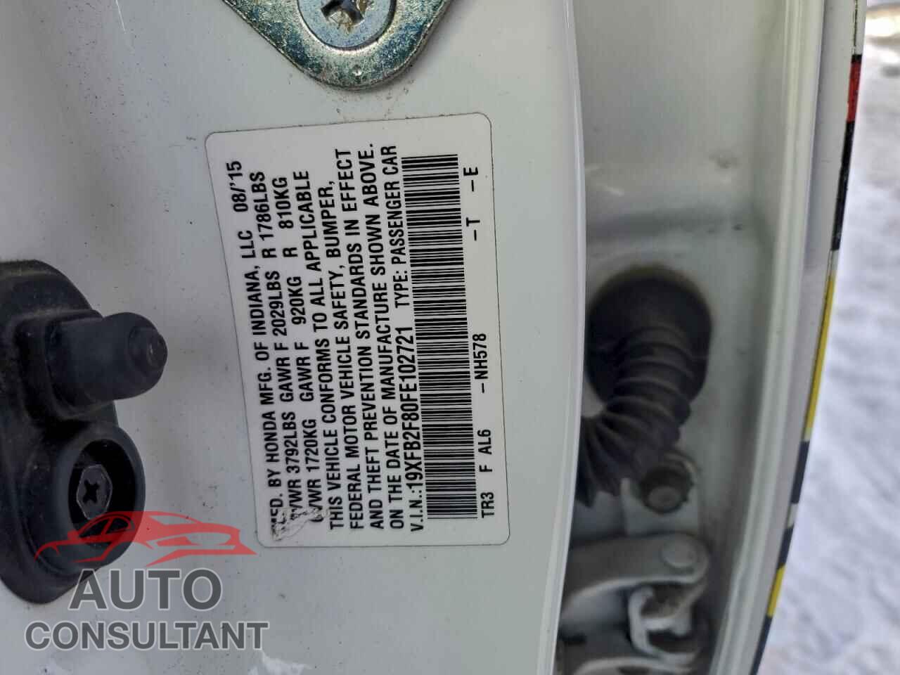 HONDA CIVIC 2015 - 19XFB2F80FE102721