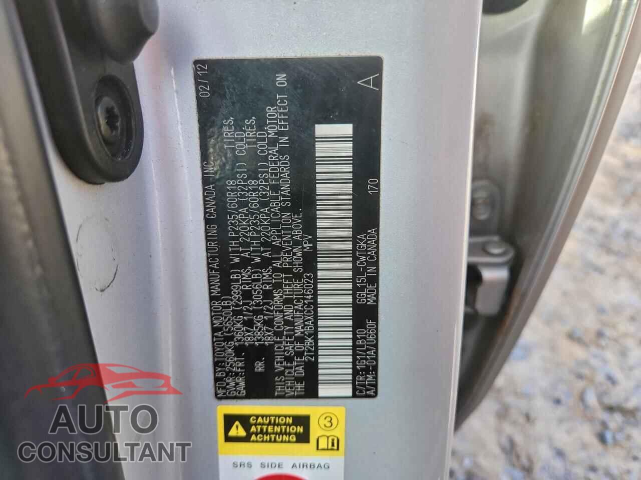 LEXUS RX350 2012 - 2T2BK1BAXCC146023