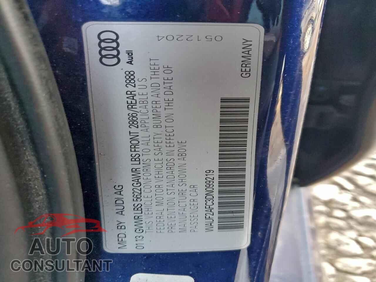 AUDI S6/RS6 2013 - WAUF2AFC3DN099219