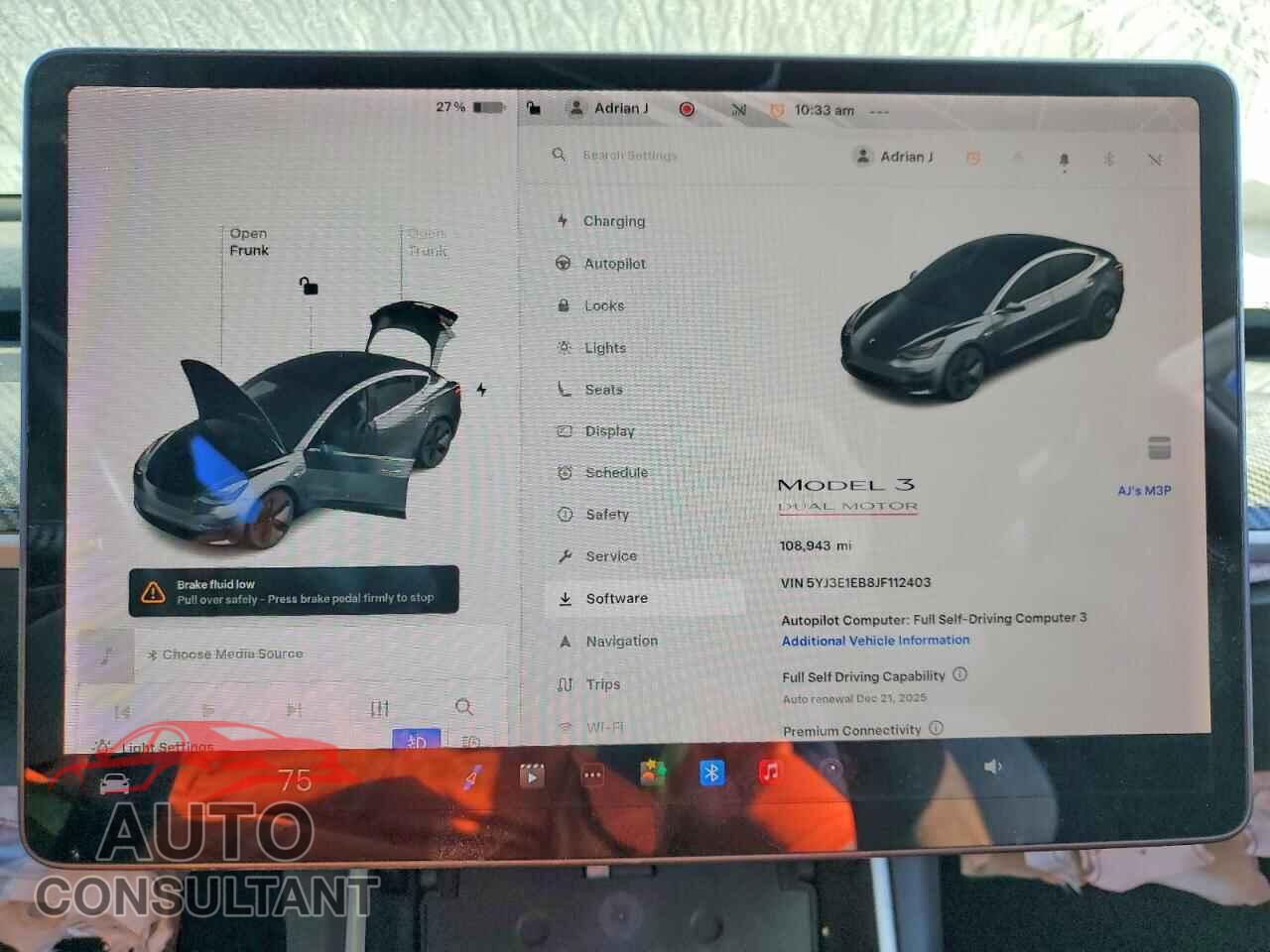 TESLA MODEL 3 2018 - 5YJ3E1EB8JF112403
