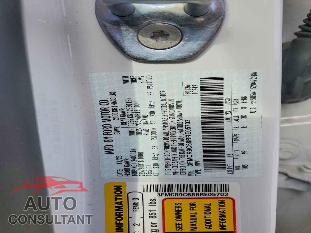FORD BRONCO 2024 - 3FMCR9C68RRE05703