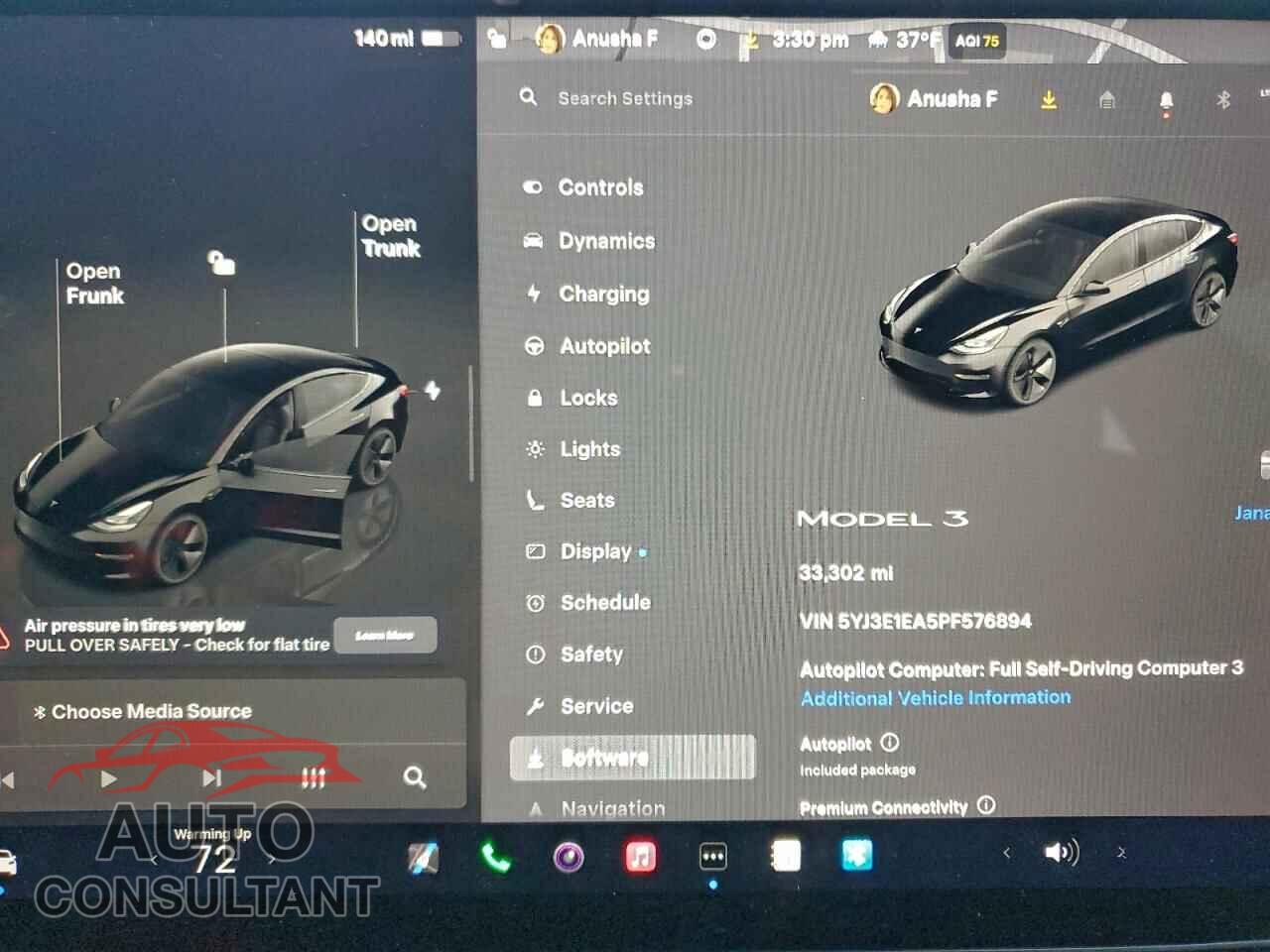TESLA MODEL 3 2023 - 5YJ3E1EA5PF576894