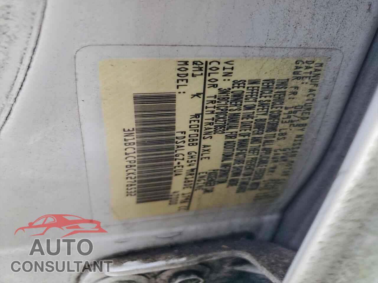 NISSAN VERSA 2012 - 3N1BC1CP8CK278532