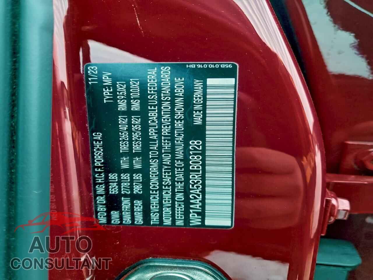 PORSCHE MACAN BASE 2024 - WP1AA2A53RLB08128
