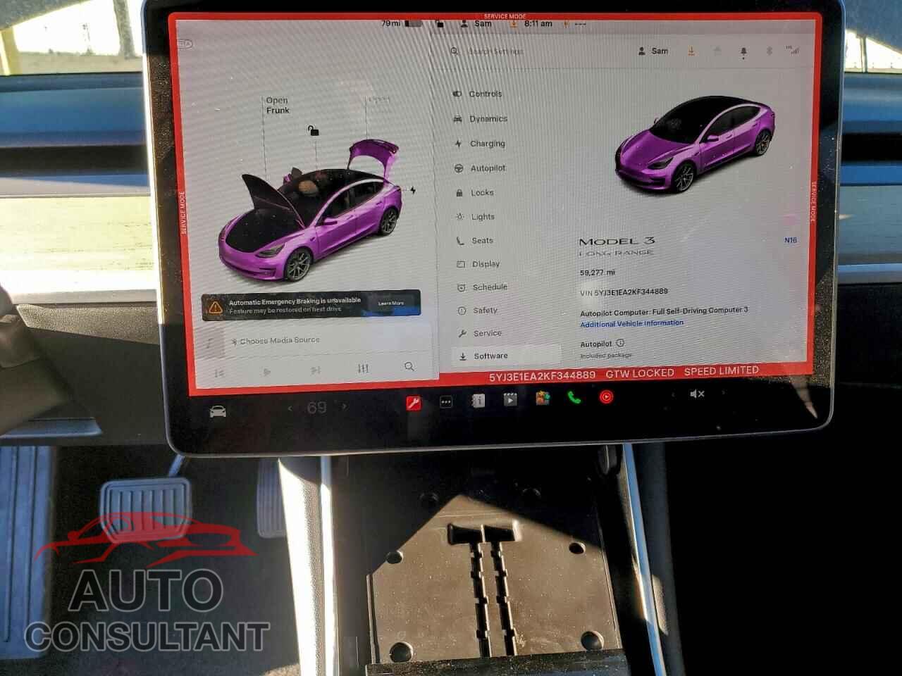 TESLA MODEL 3 2019 - 5YJ3E1EA2KF344889