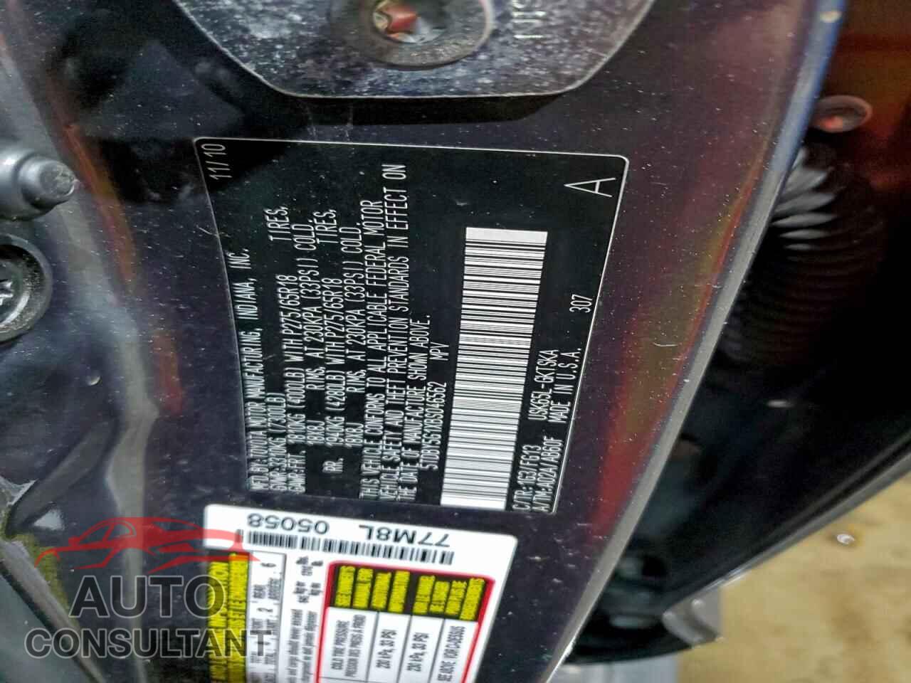 TOYOTA SEQUOIA 2011 - 5TDBY5G1XBS046562