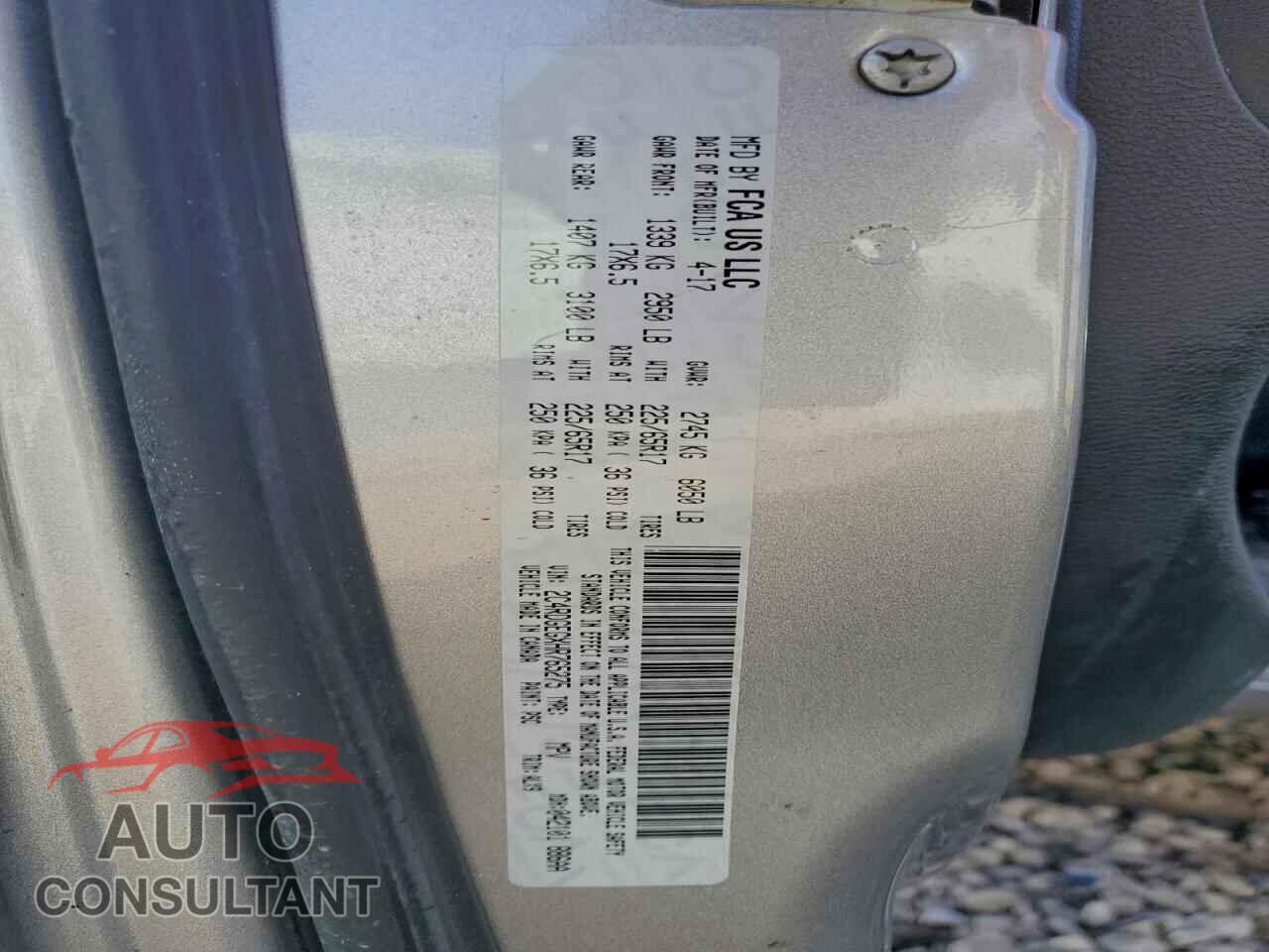 DODGE CARAVAN 2017 - 2C4RDGEGXHR765275