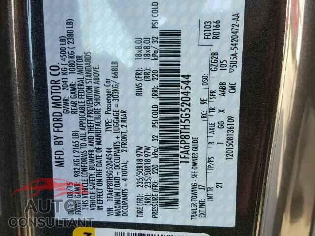 FORD MUSTANG 2016 - 1FA6P8TH5G5204544