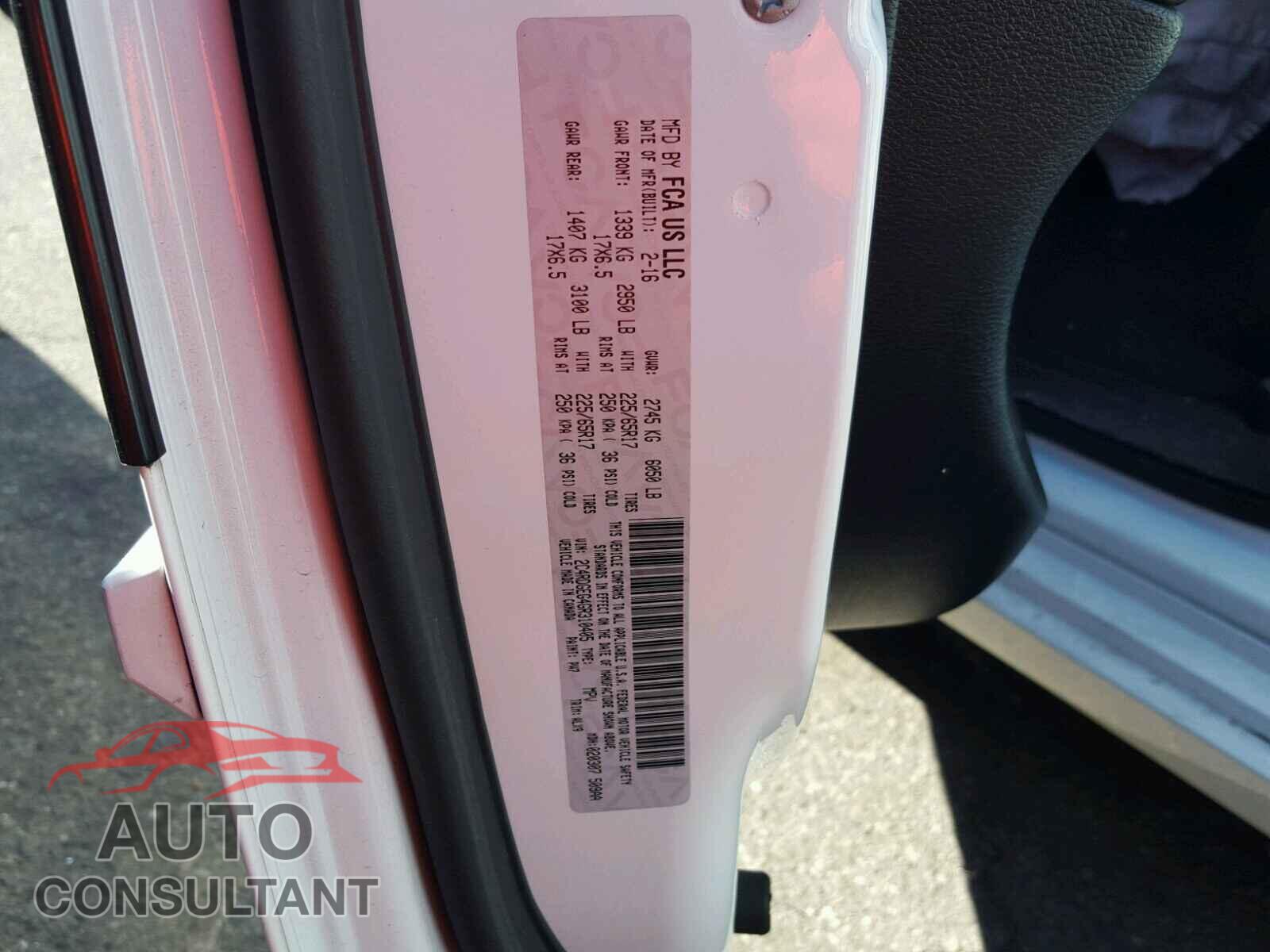 DODGE CARAVAN 2016 - 2C4RDGEG4GR310405
