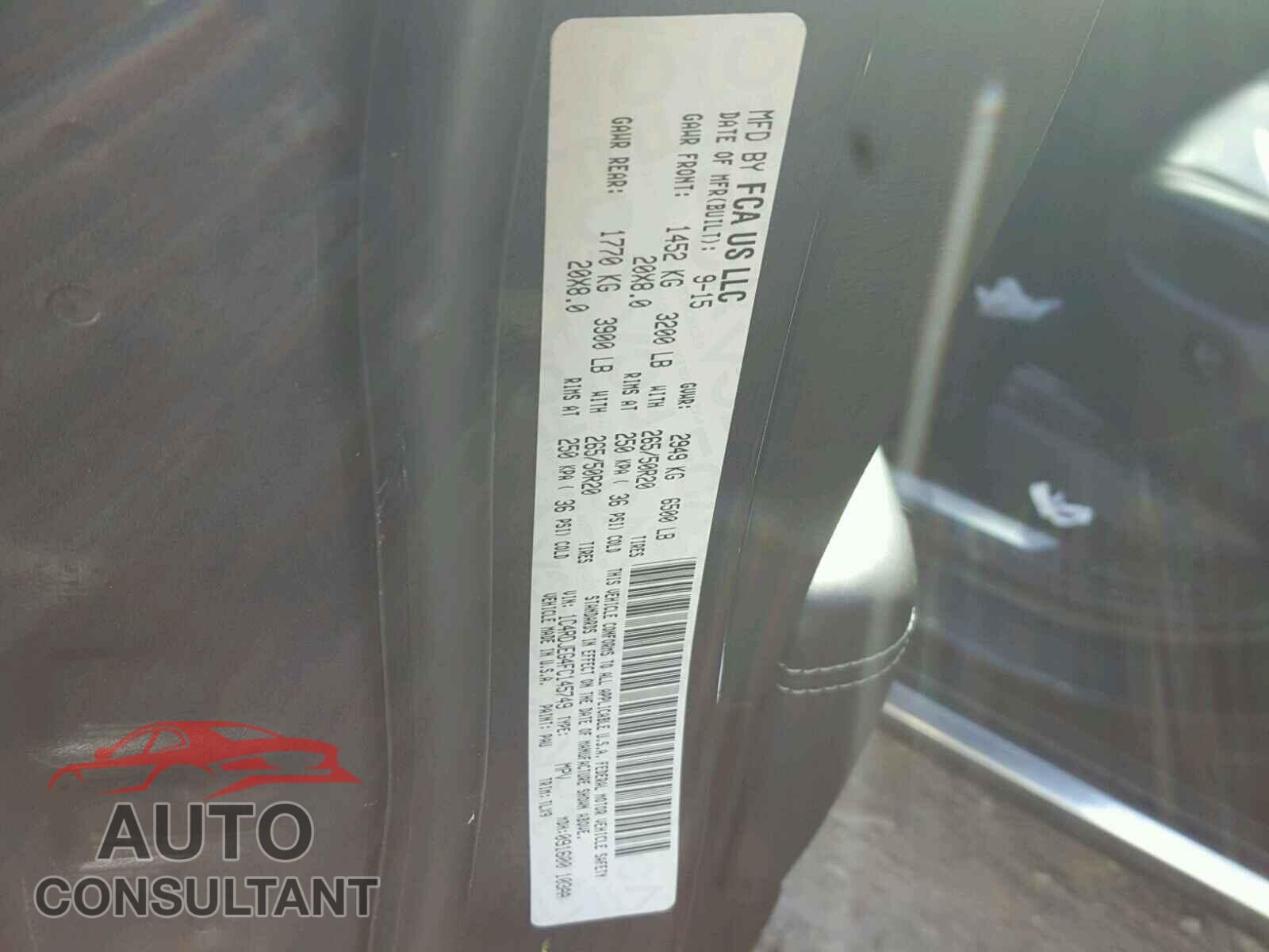 DODGE DURANGO 2015 - 1C4RDJEG4FC145749
