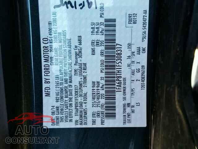 FORD MUSTANG 2015 - 1FA6P8TH1F5308317