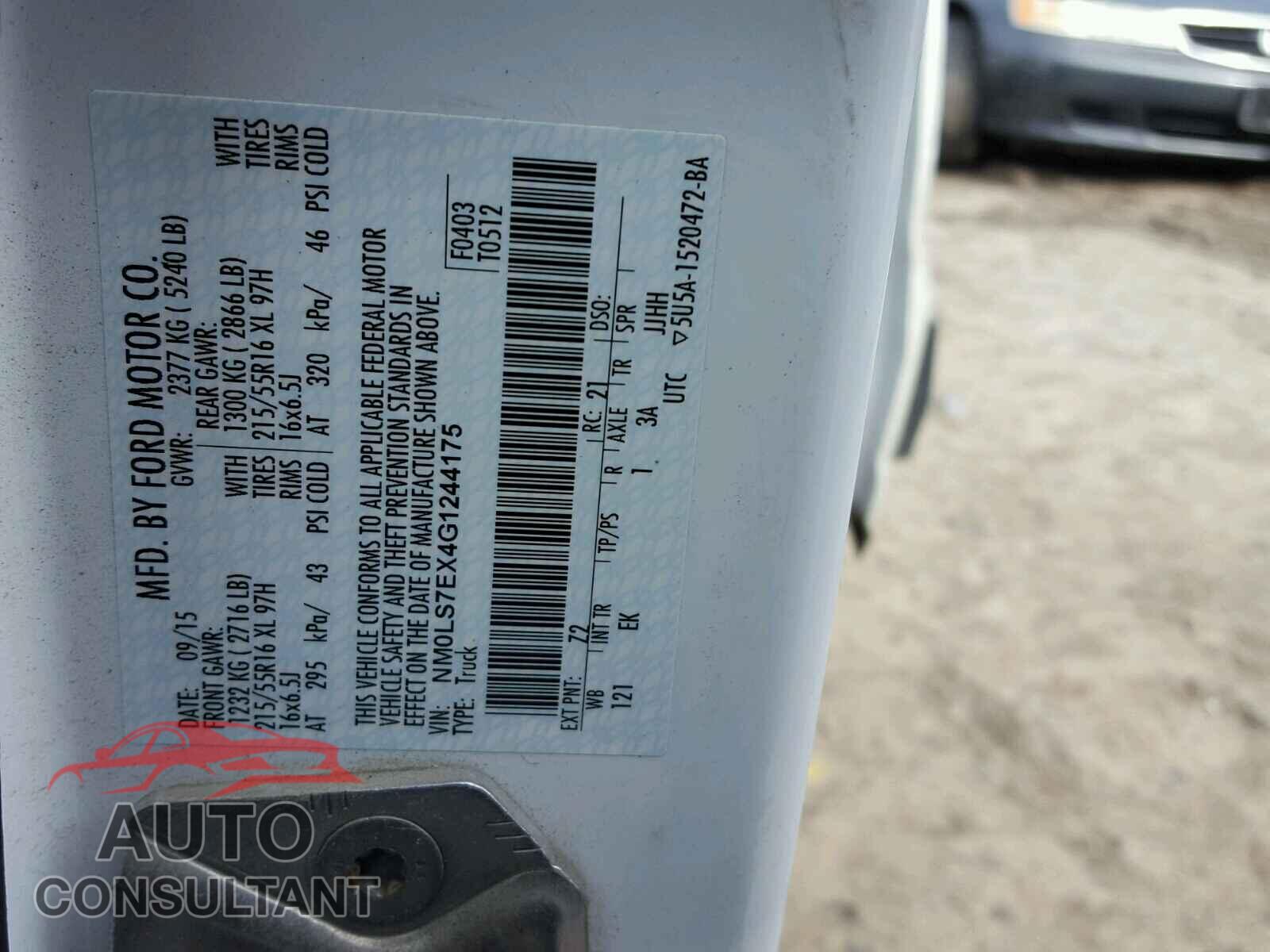 FORD TRANSIT CO 2016 - NM0LS7EX4G1244175