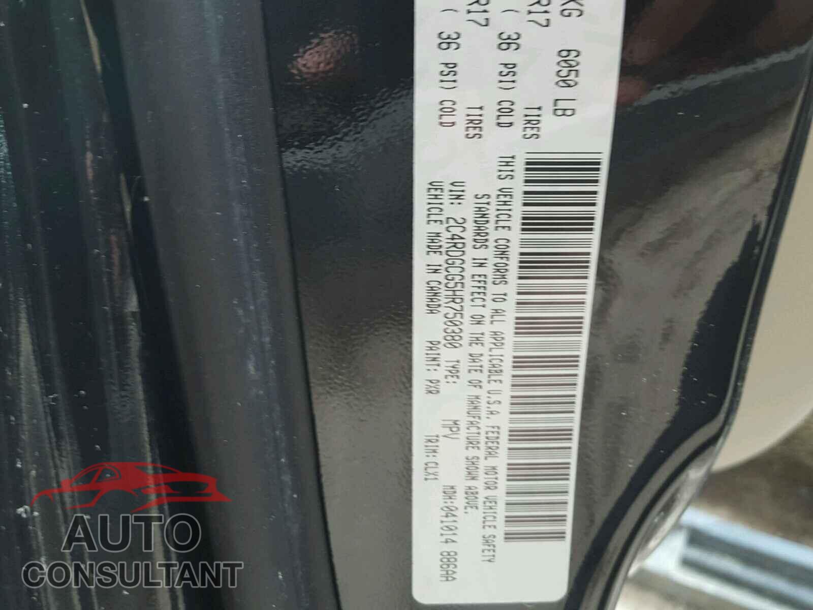 DODGE CARAVAN 2017 - 2C4RDGCG5HR750380