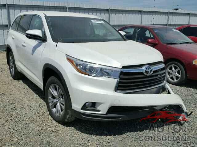 TOYOTA HIGHLANDER 2016 - 5TDBKRFH1GS263738