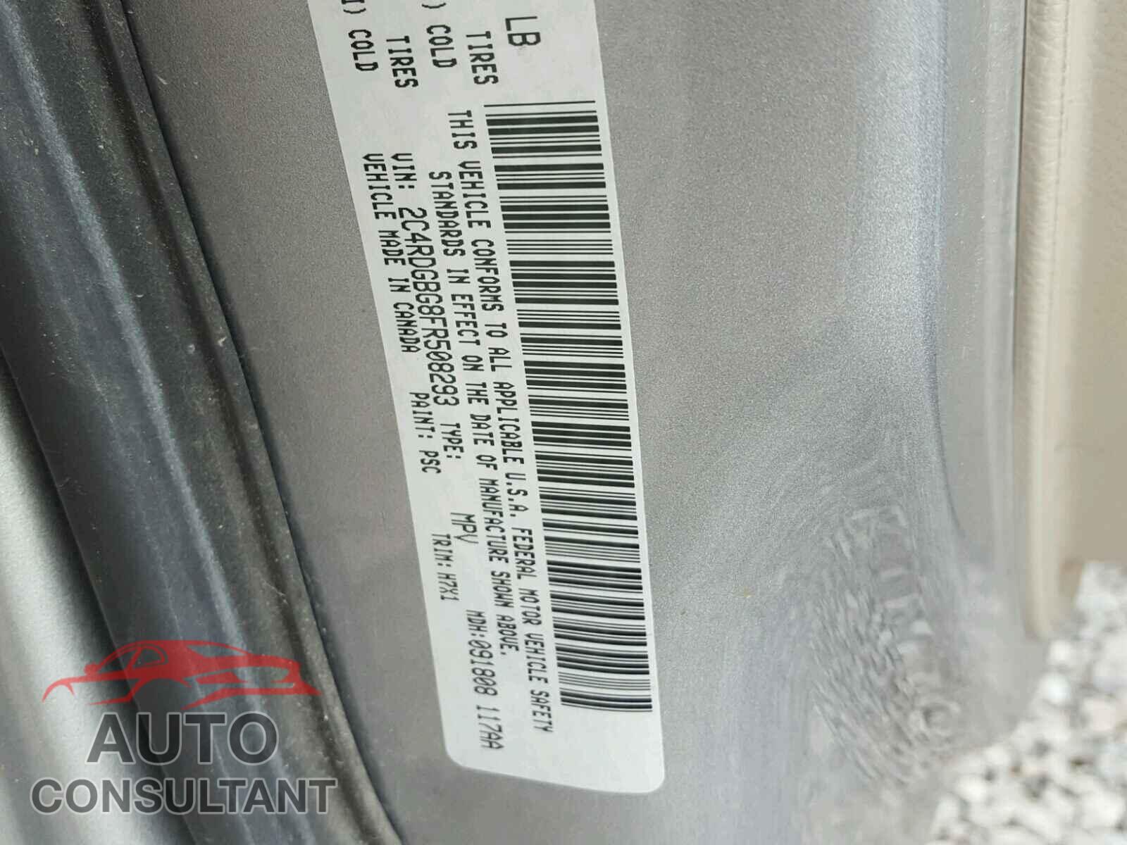DODGE CARAVAN 2015 - 2C4RDGBG8FR508293