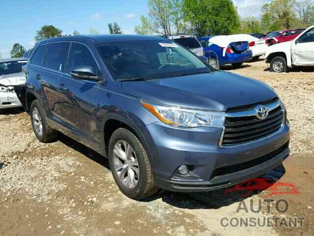 TOYOTA HIGHLANDER 2015 - 5TDZKRFH6FS116845