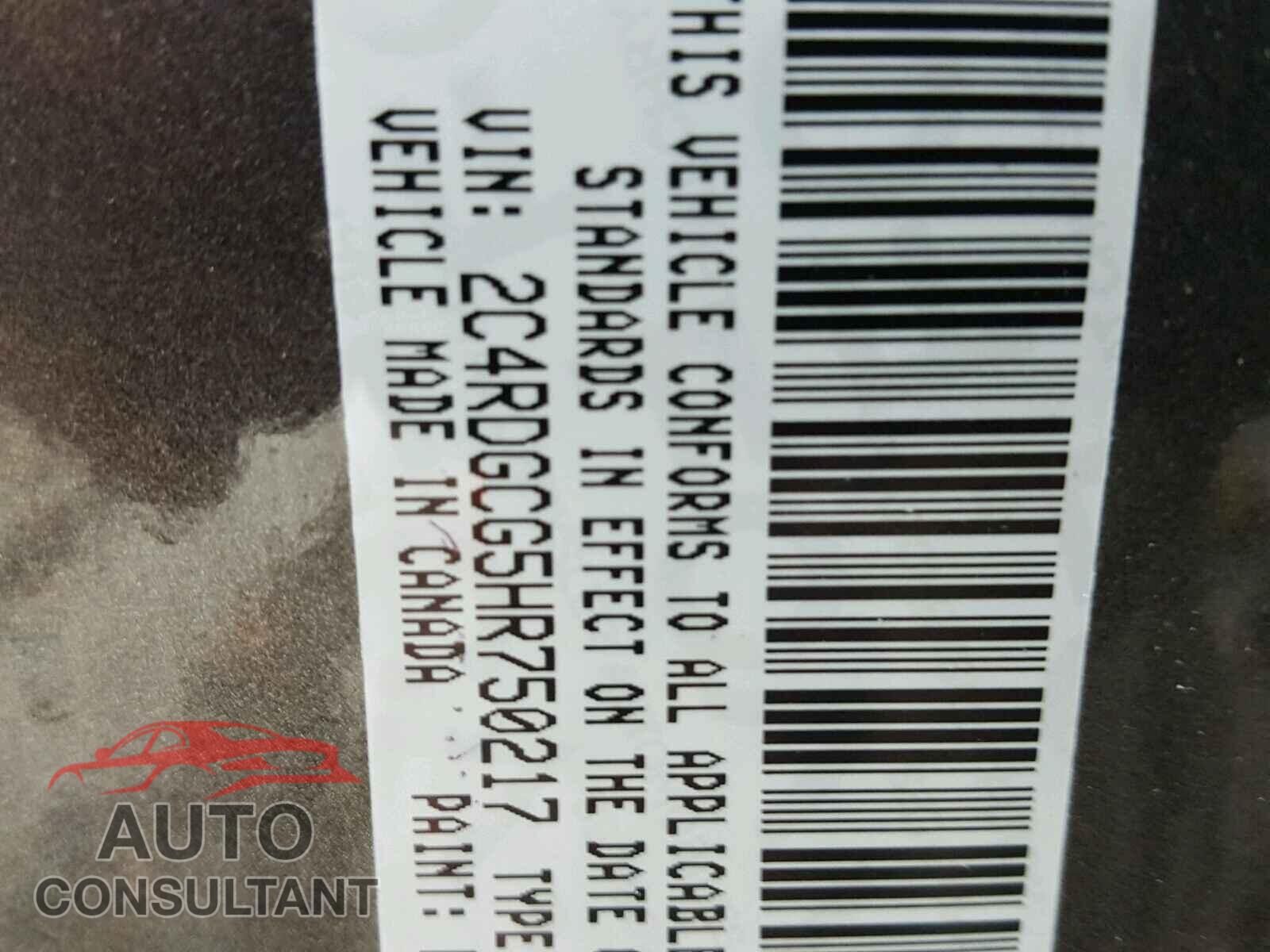 DODGE CARAVAN 2017 - 2C4RDGCG5HR750217