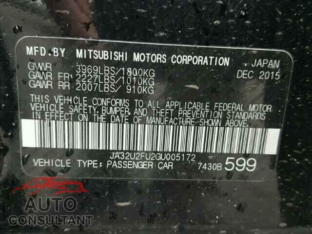 MITSUBISHI LANCER 2016 - JA32U2FU2GU005172