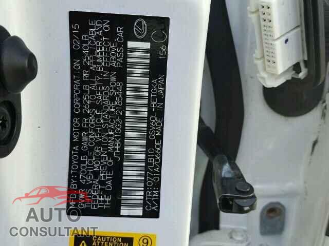 LEXUS ES350 2015 - JTHBK1GG2F2185448
