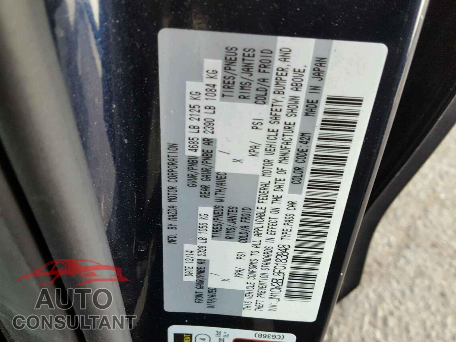 MAZDA 5 2015 - JM1CW2BL8F0183848