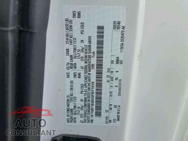 FORD F150 2016 - 1FTMF1E80GFB71018