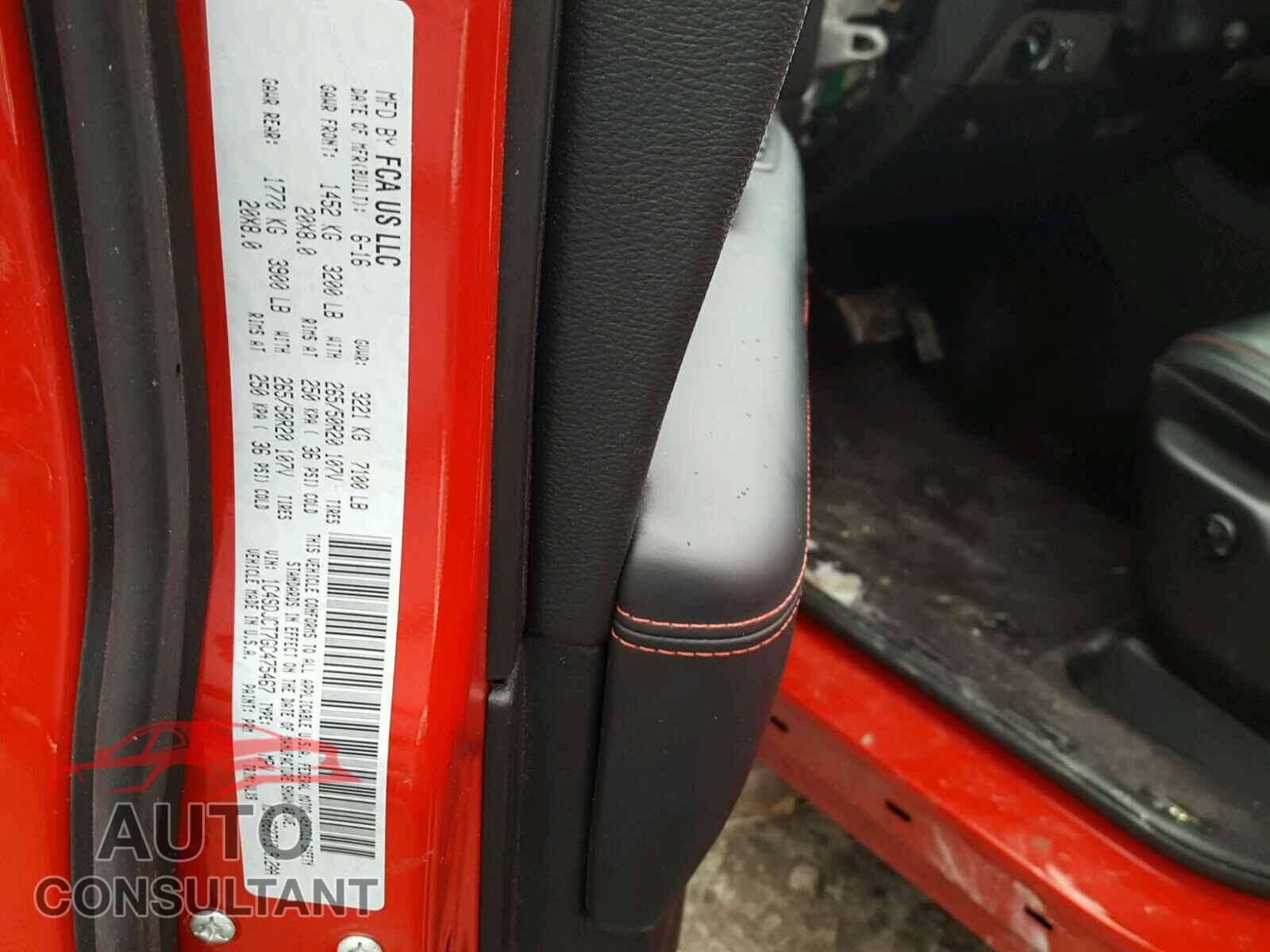 DODGE DURANGO 2016 - 1C4SDJCT7GC475467