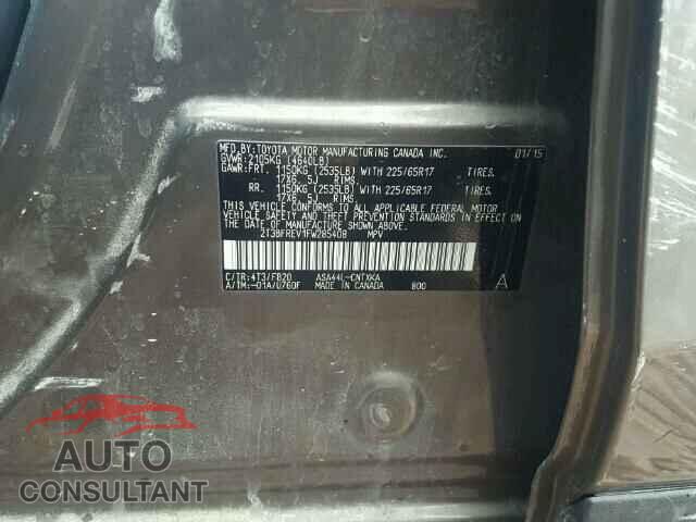 TOYOTA RAV4 2015 - 2T3BFREV1FW285408