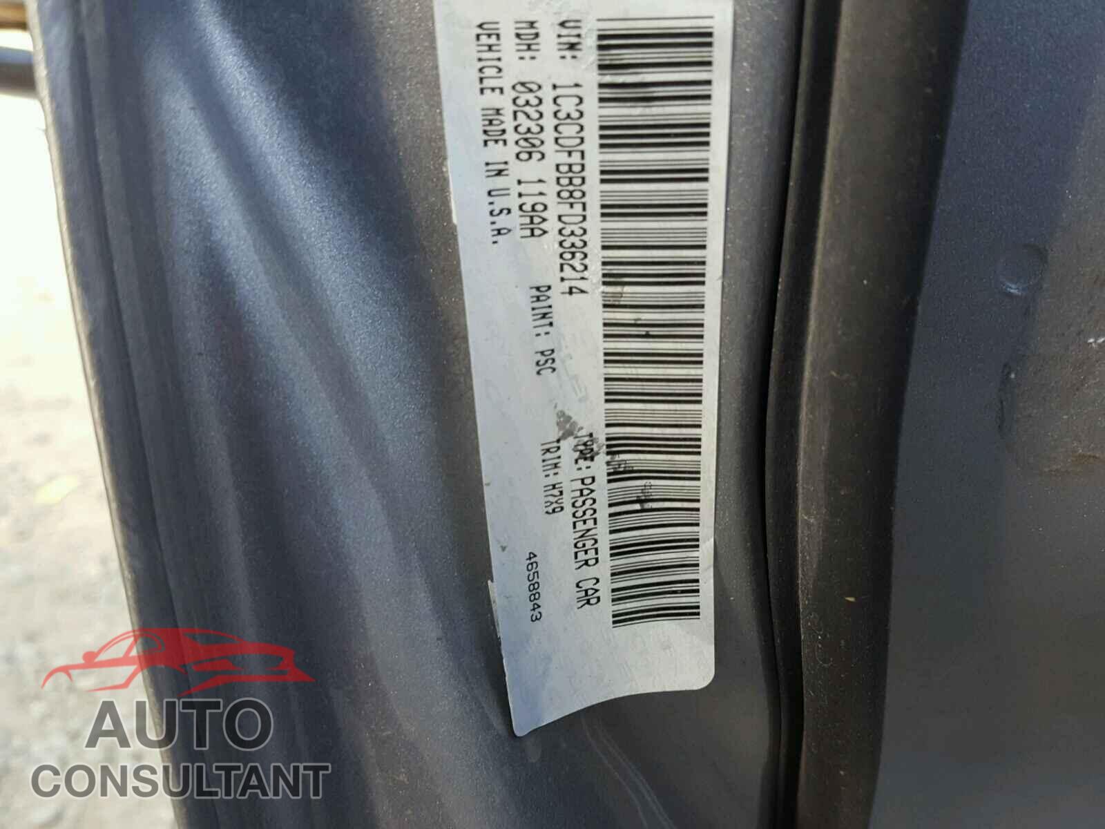 DODGE DART 2015 - 1C3CDFBB8FD336214