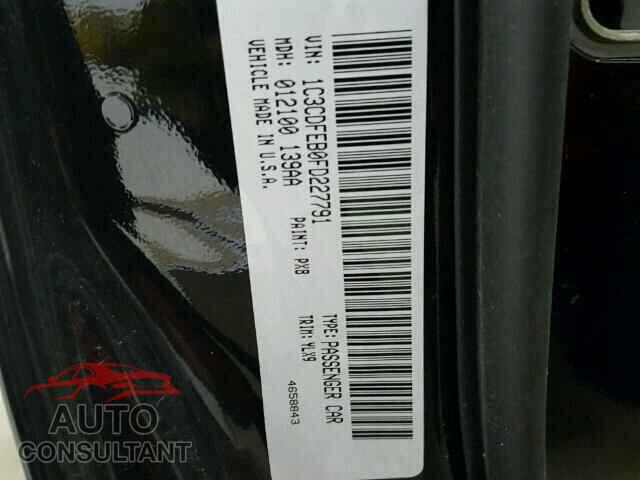 DODGE DART 2015 - 1C3CDFEB0FD227791