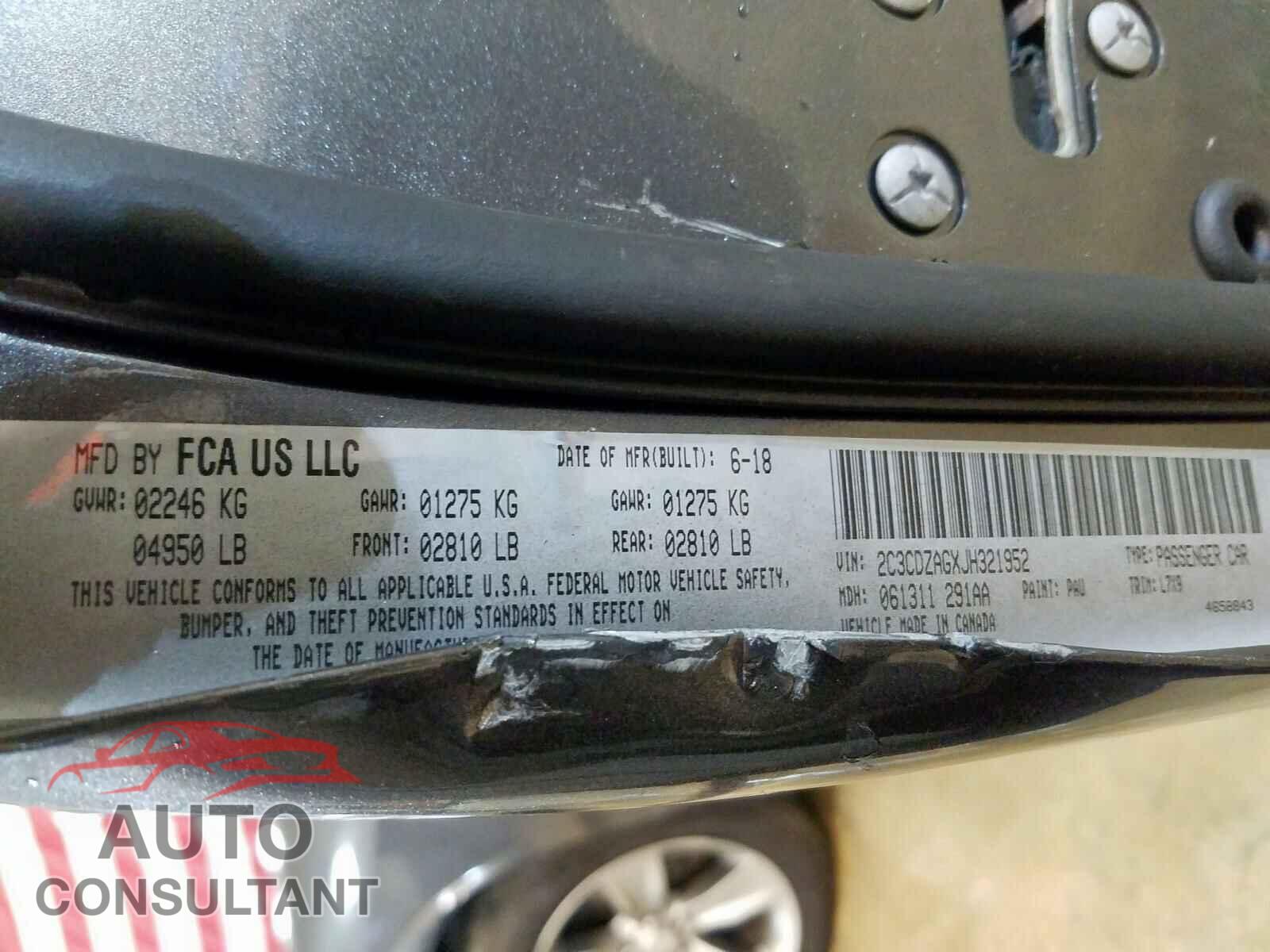 DODGE CHALLENGER 2018 - 1FTEW1E52KFD16885