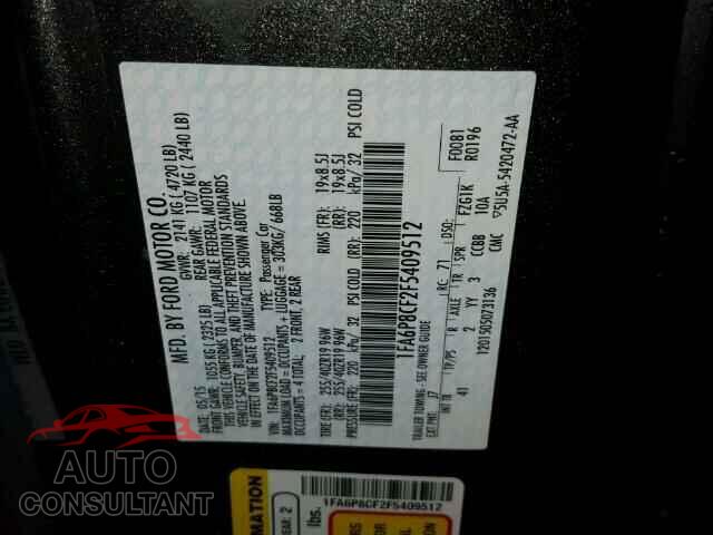 FORD MUSTANG 2015 - 1FA6P8CF2F5409512