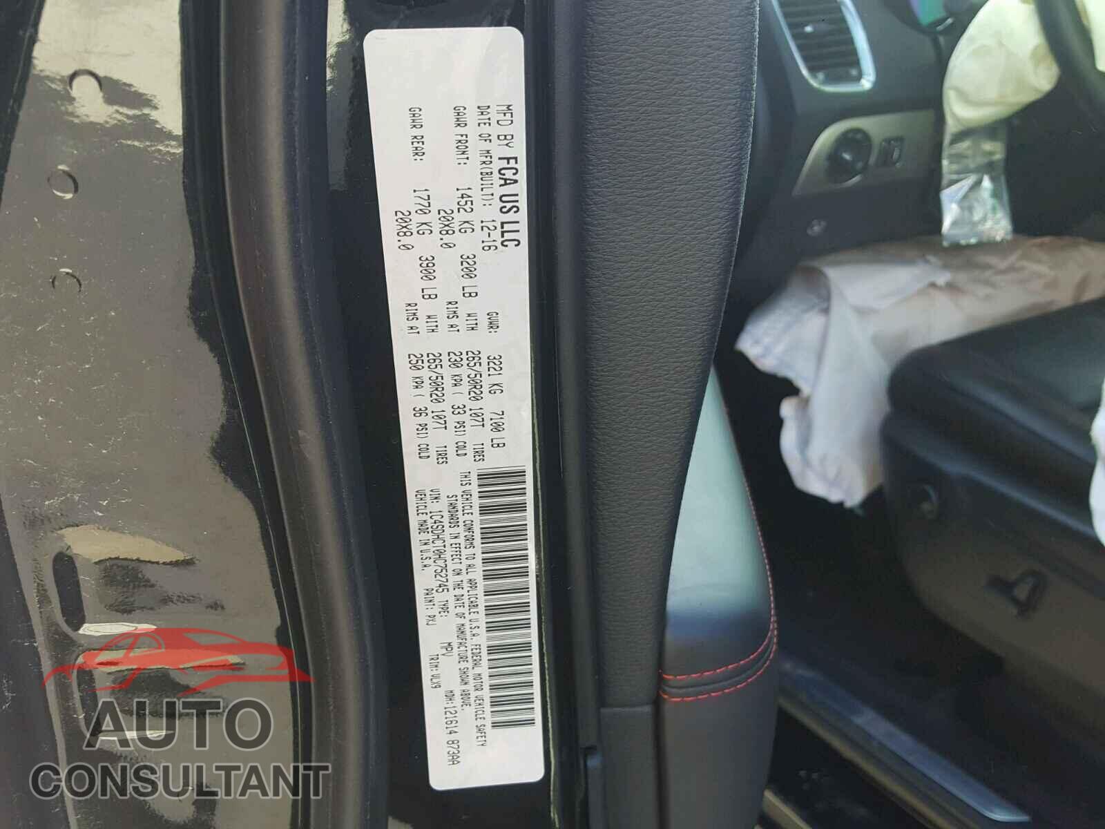 DODGE DURANGO 2017 - 1C4SDHCT0HC752745