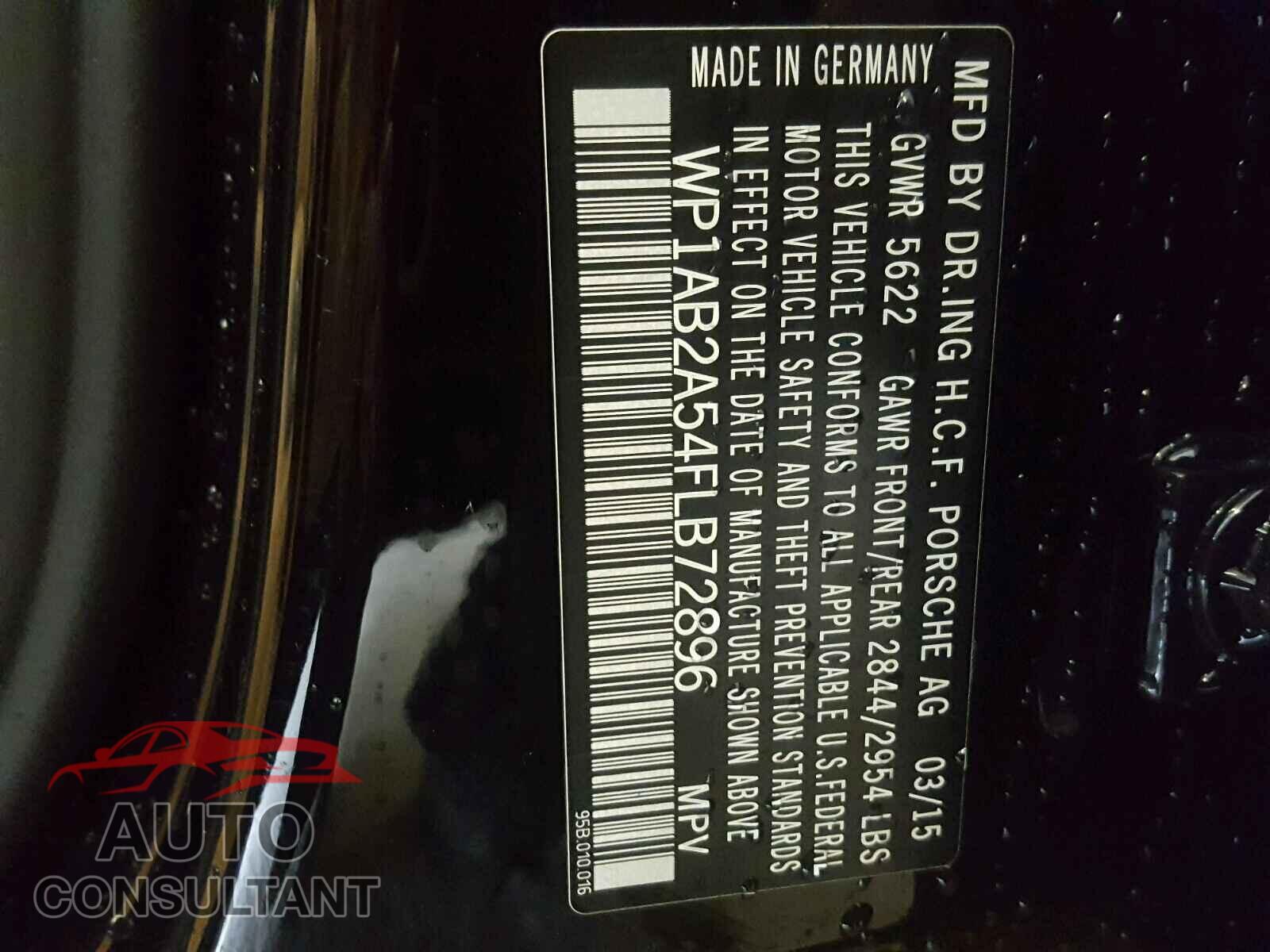 PORSCHE MACAN 2015 - WP1AB2A54FLB72896