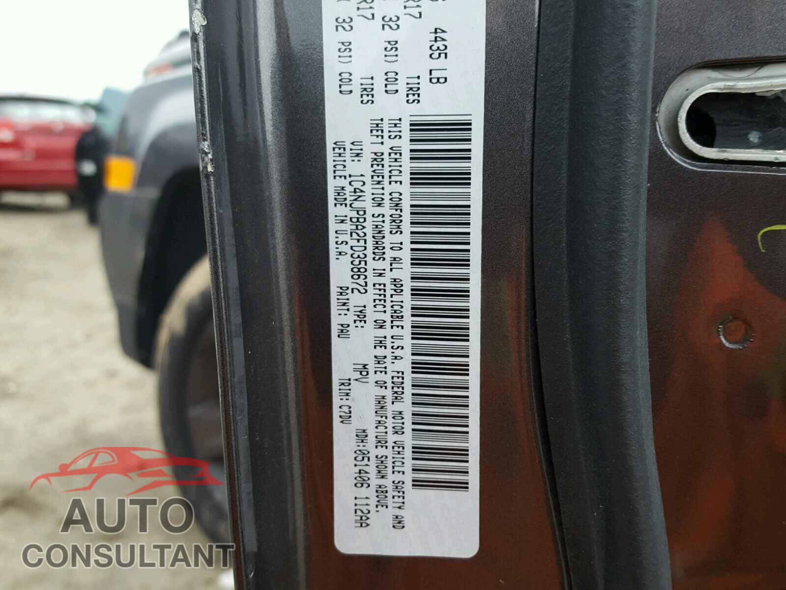 JEEP PATRIOT 2015 - 1C4NJPBA2FD358672