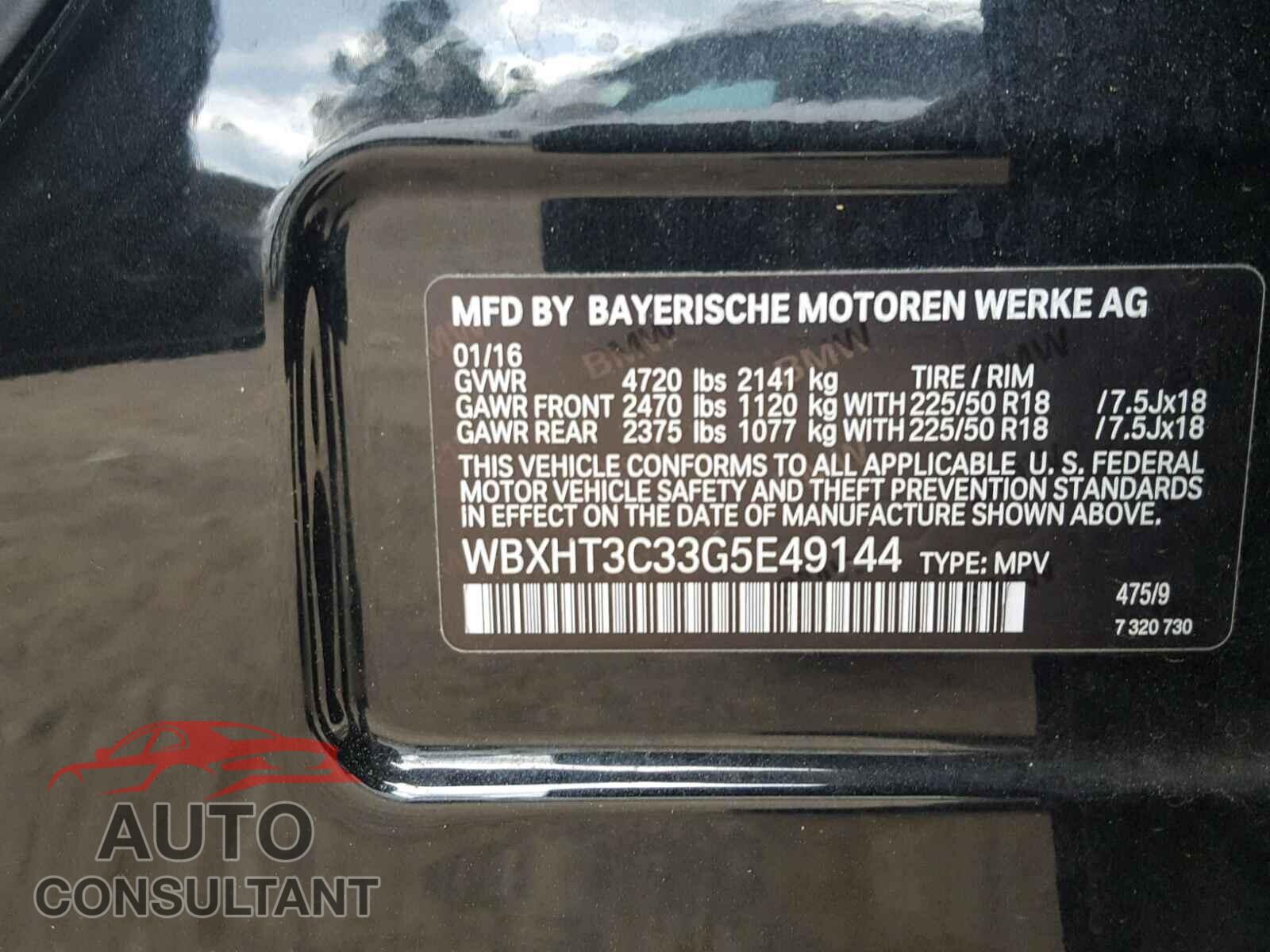 BMW X1 2016 - WBXHT3C33G5E49144