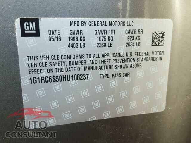 CHEVROLET VOLT 2017 - 1G1RC6S50HU108237