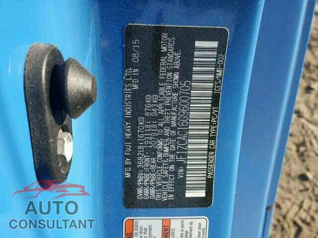 SUBARU BRZ 2016 - JF1ZCAC16G9600705