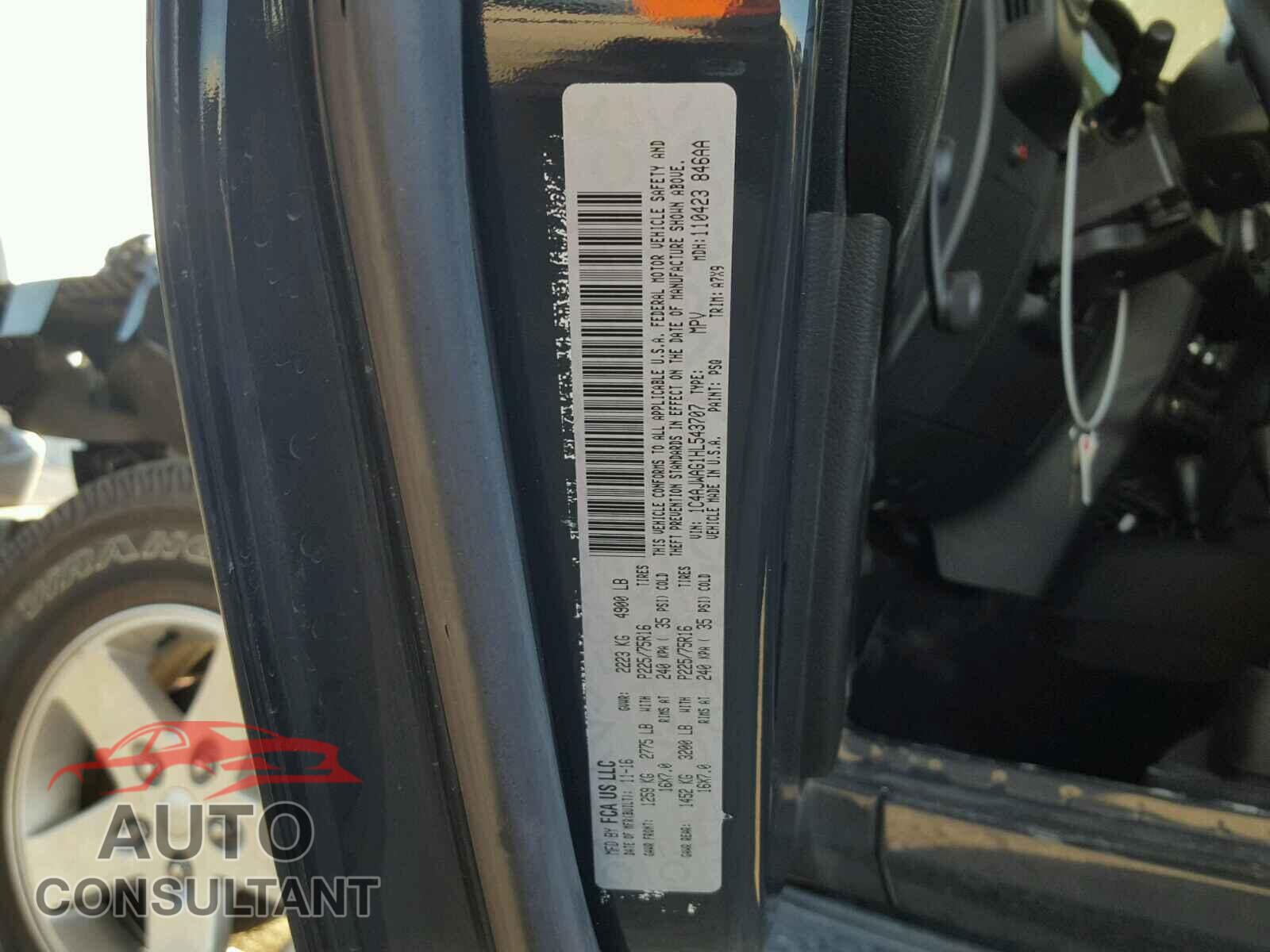 JEEP WRANGLER 2017 - 1C4AJWAG1HL543707