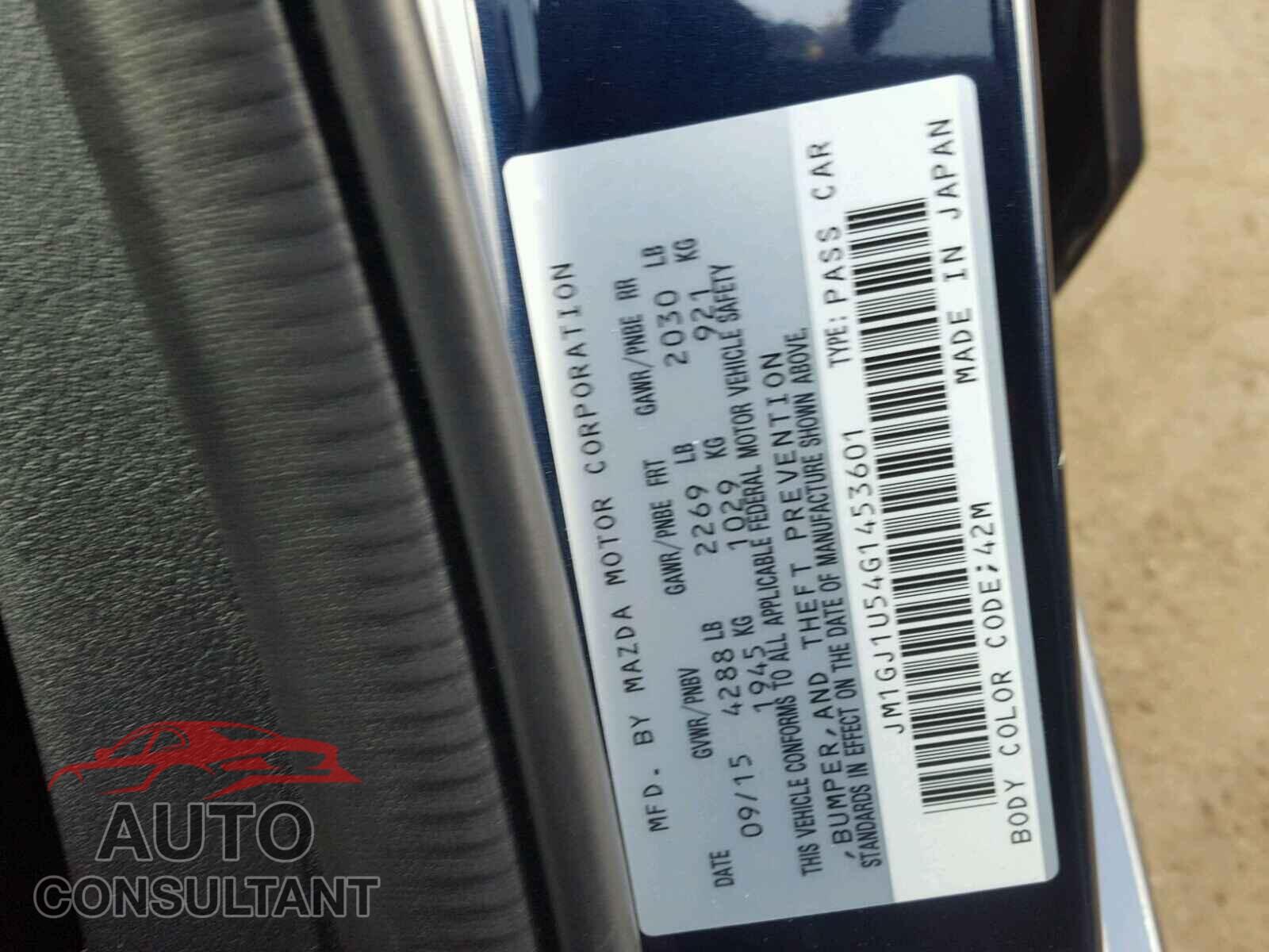MAZDA 6 2016 - JM1GJ1U54G1453601