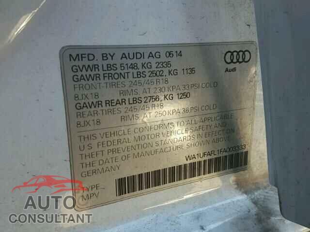 AUDI A4 2015 - WA1UFAFL1FA003333