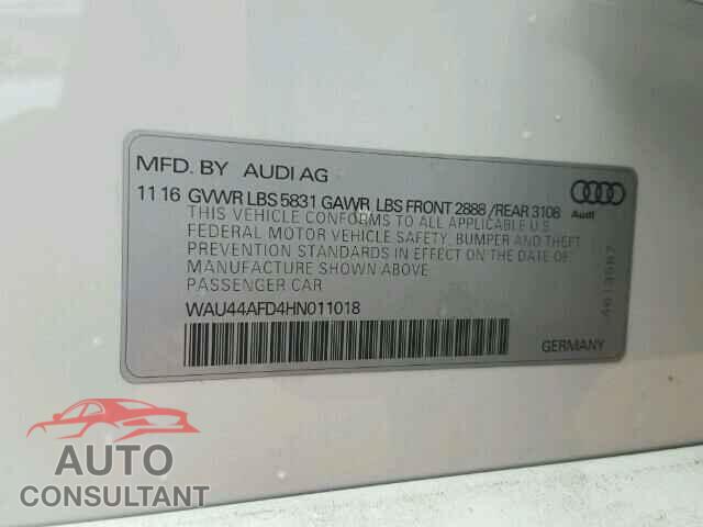 AUDI A8 2017 - WAU44AFD4HN011018