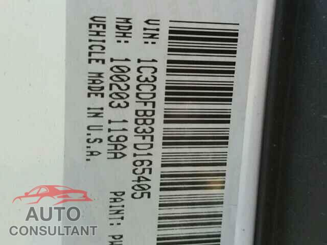 DODGE DART 2015 - 1C3CDFBB3FD165405