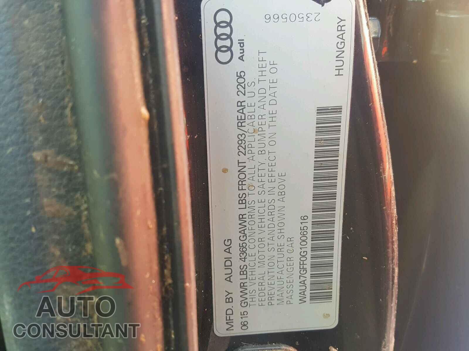AUDI A3 2016 - WAUA7GFF0G1006516