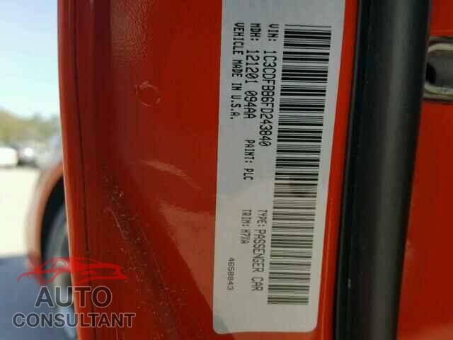 DODGE DART 2015 - 1C3CDFBB6FD243840