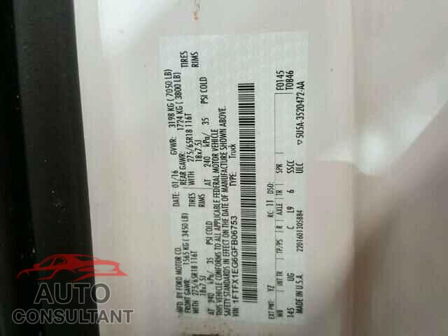 FORD F150 2016 - 1FTFX1EG6GFB06753