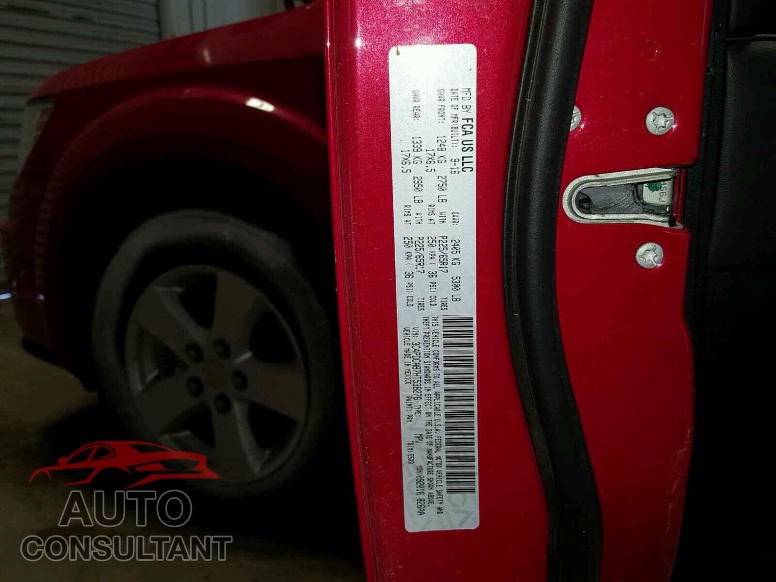 DODGE JOURNEY 2017 - 3C4PDCAB7HT538276