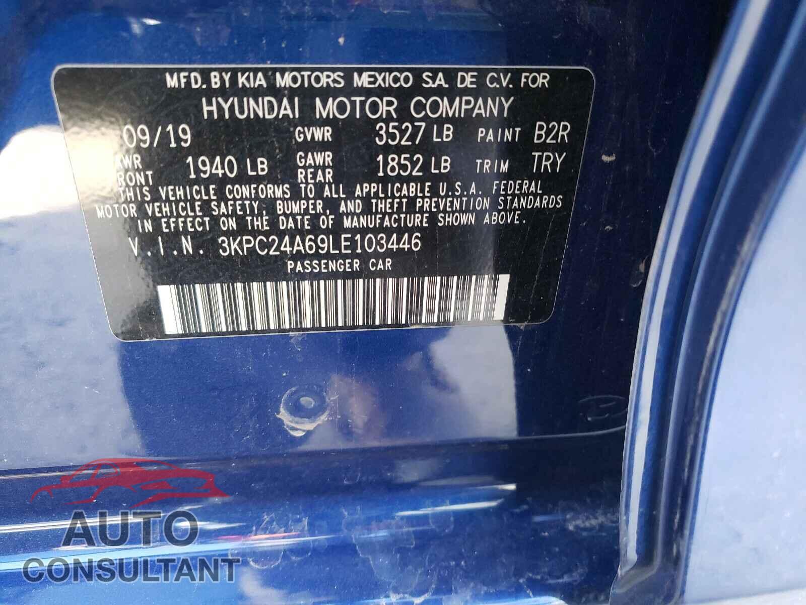 HYUNDAI ACCENT 2020 - 3KPC24A69LE103446