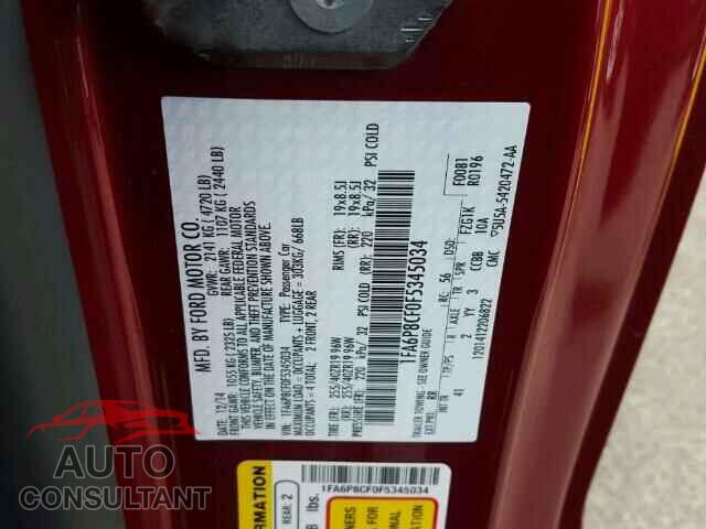 FORD MUSTANG 2015 - 1FA6P8CF0F5345034