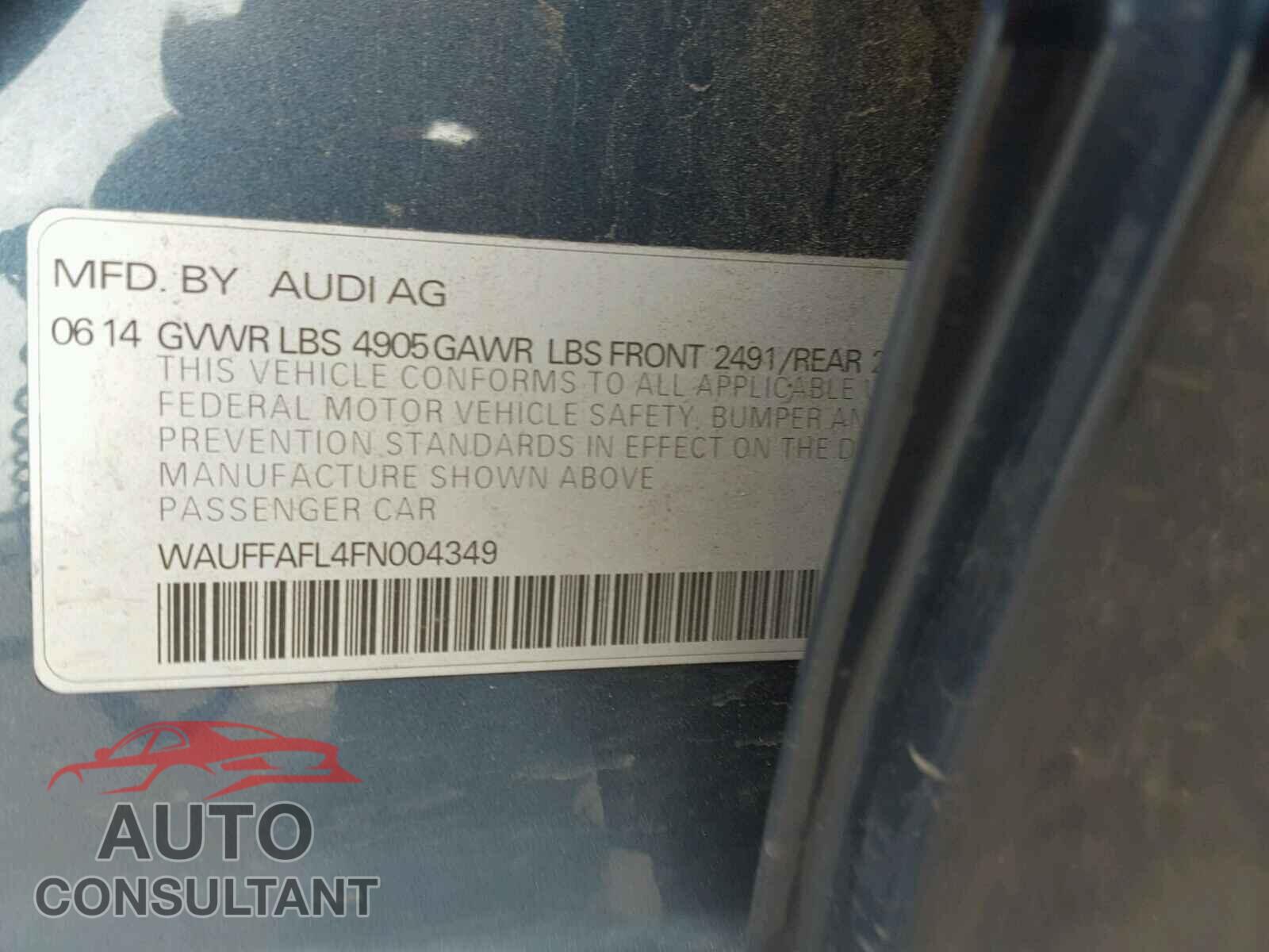 AUDI A4 2015 - WAUFFAFL4FN004349