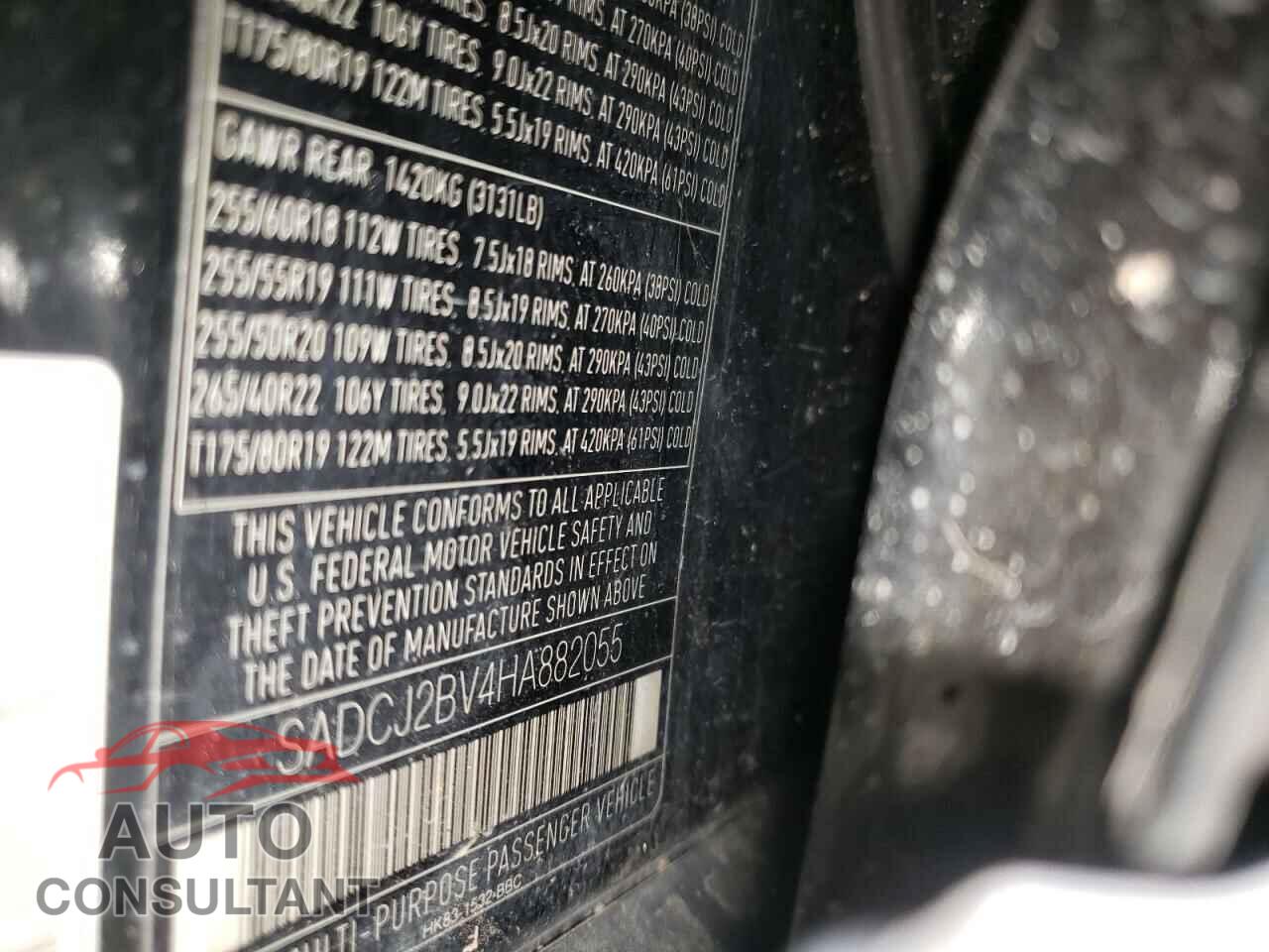 JAGUAR F-PACE 2017 - SADCJ2BV4HA882055